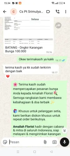 Testimonial Papan Bunga alamendah