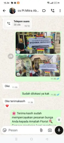 Testimonial Papan Bunga alamendah