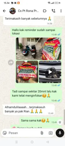 Testimonial Papan Bunga alamendah
